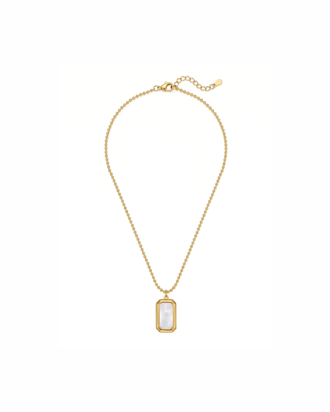 Radiant Emerald Cut Pendant Chain Necklace