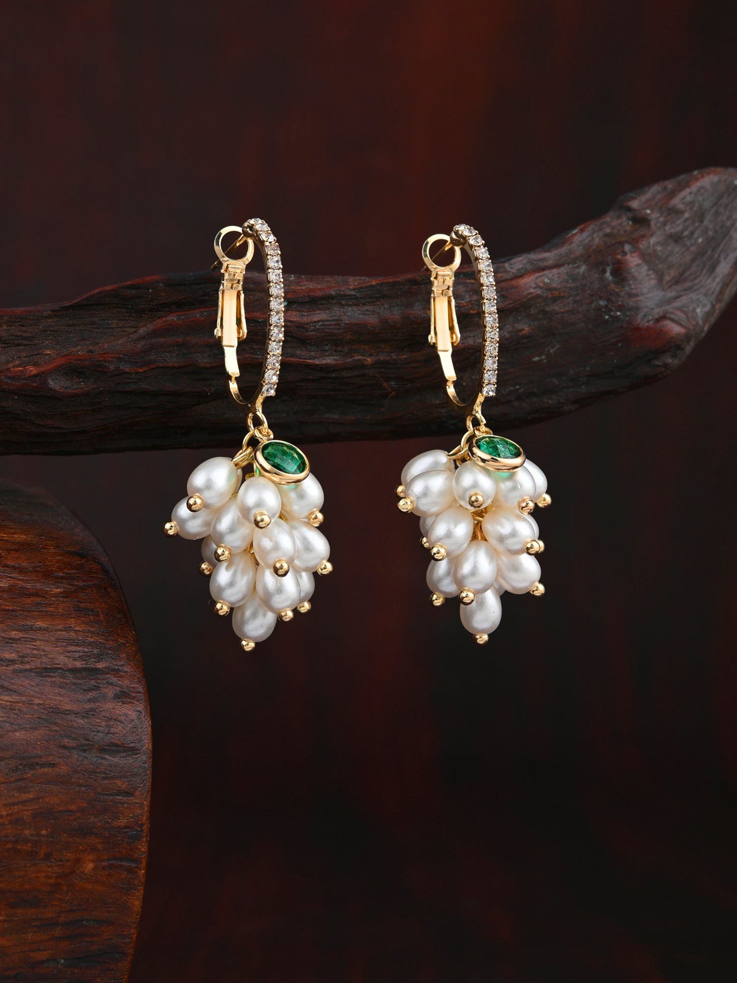 Charm Drop Hoop Earrings