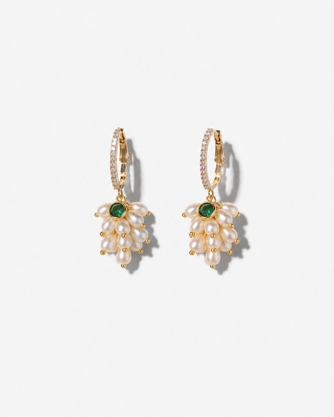 Charm Drop Hoop Earrings