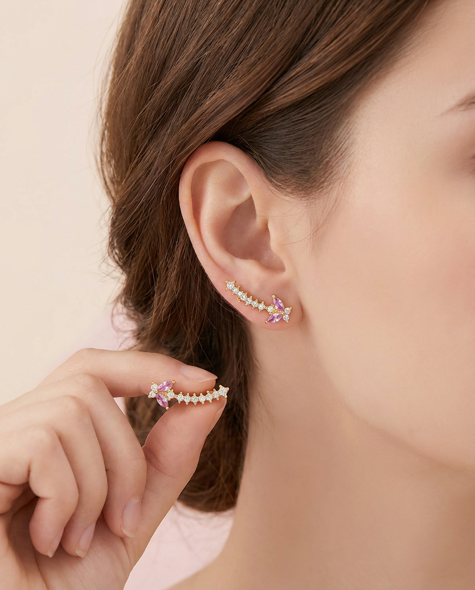Butterfly Crystal Ear Crawlers