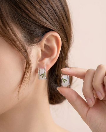 Botanical Silver Stud Earrings
