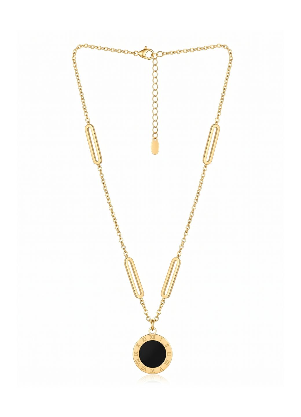 Layered Black Stone Necklace
