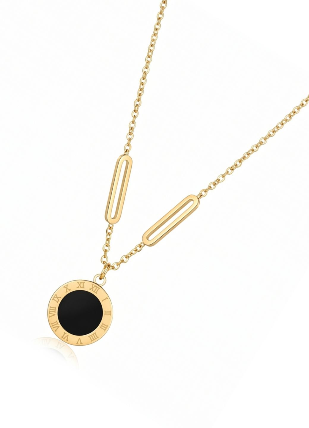 Layered Black Stone Necklace
