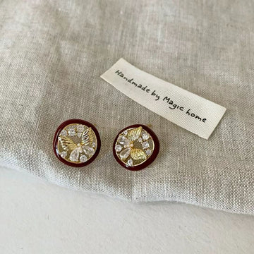 Vintage Floral Stud Earrings