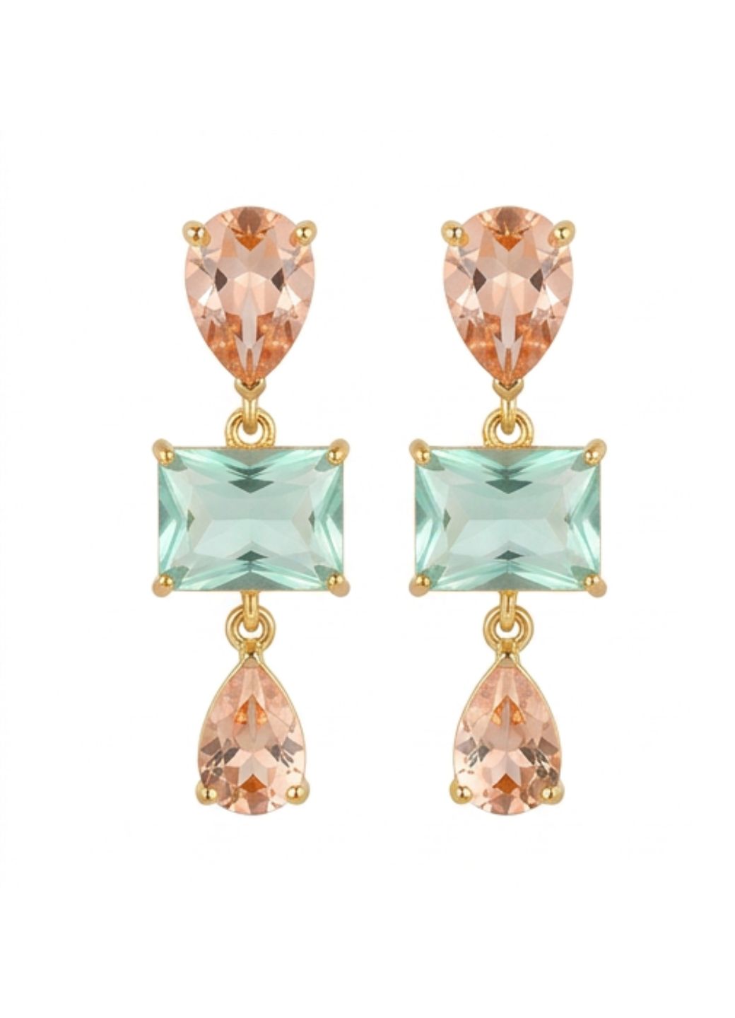 Emerald-Cut Drop Statement Earrings