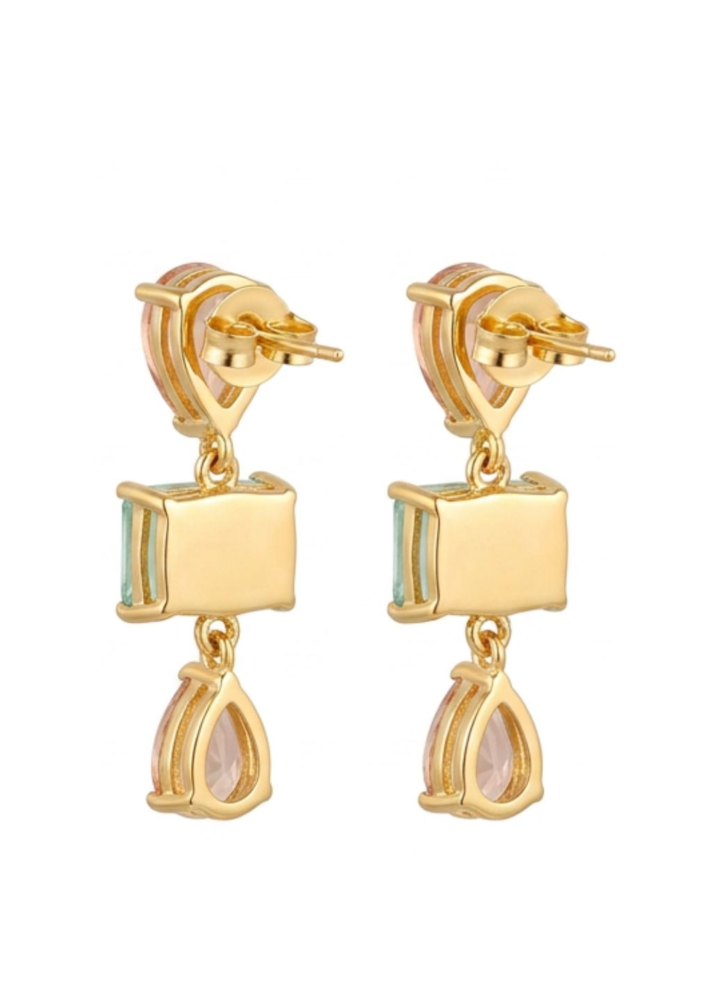 Emerald-Cut Drop Statement Earrings