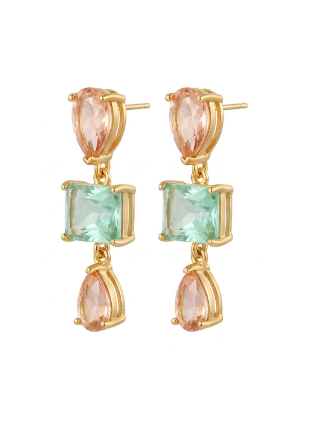 Emerald-Cut Drop Statement Earrings