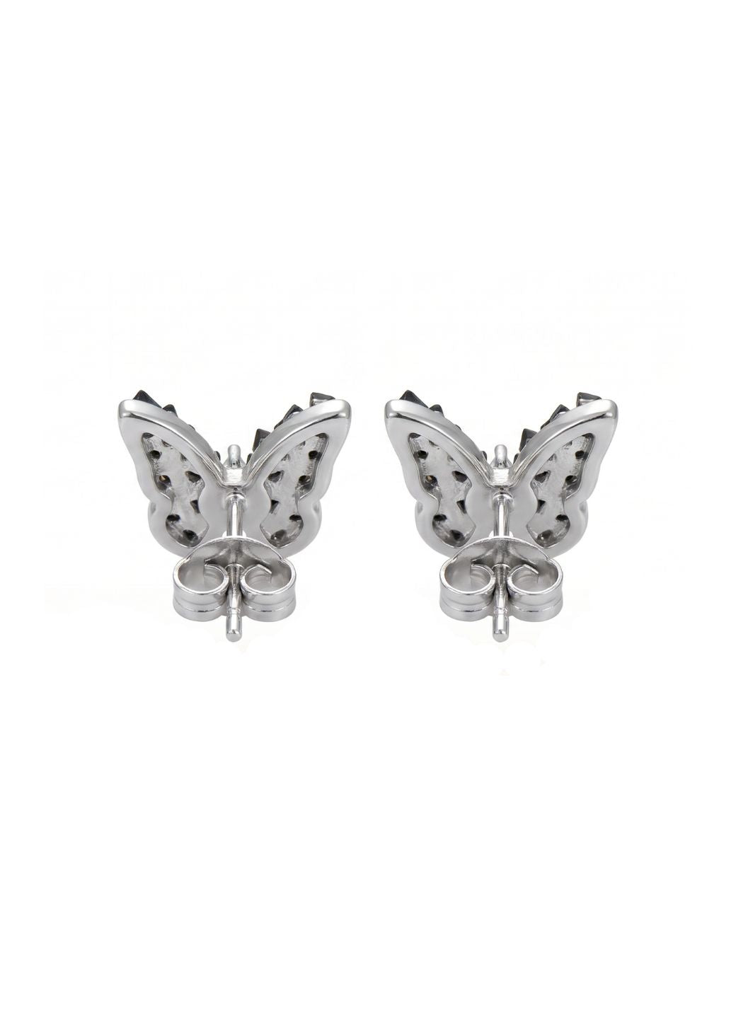 Black Pavé Crystal Butterfly Studs