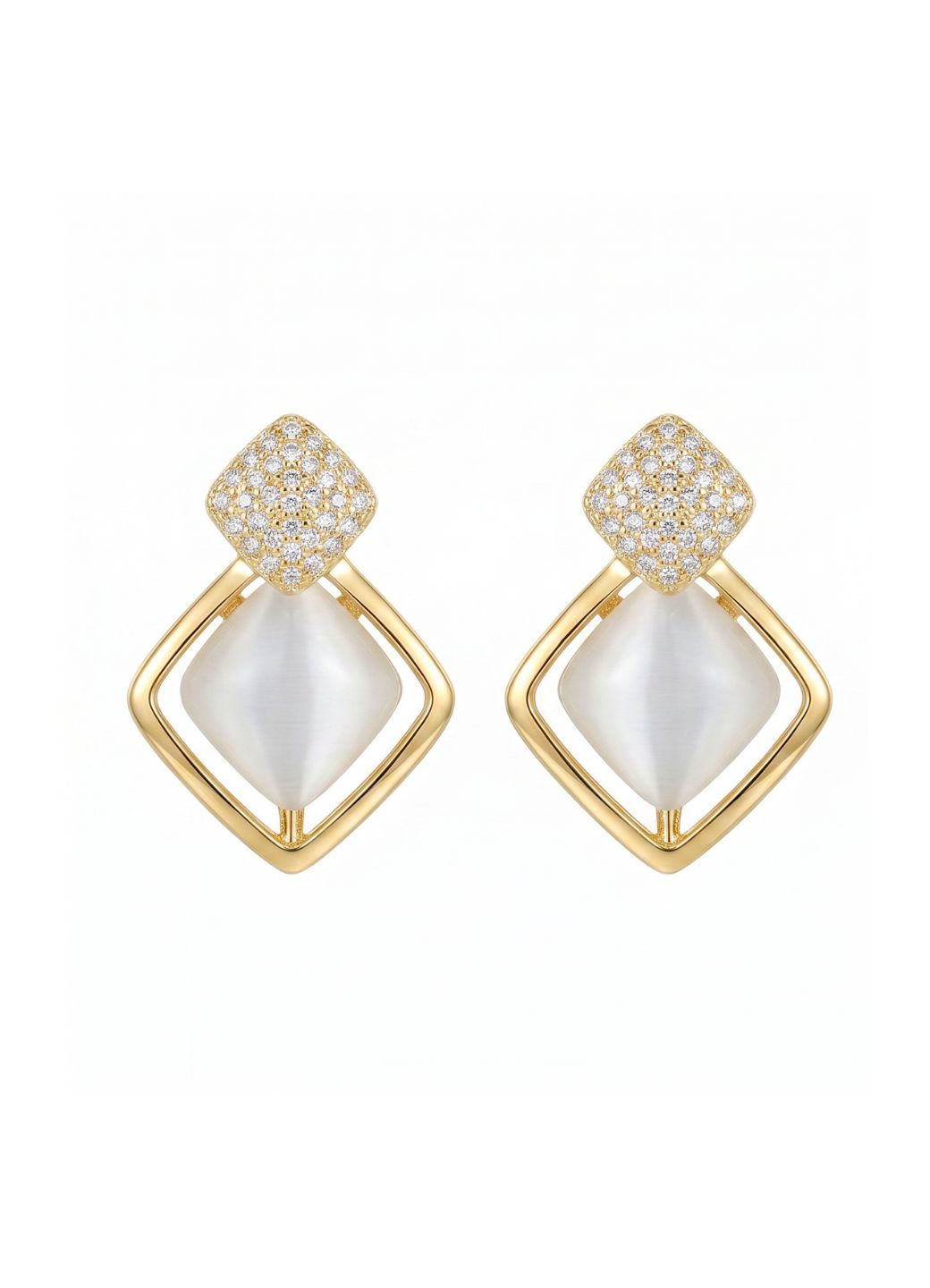 Pavé Stone Frame Drops