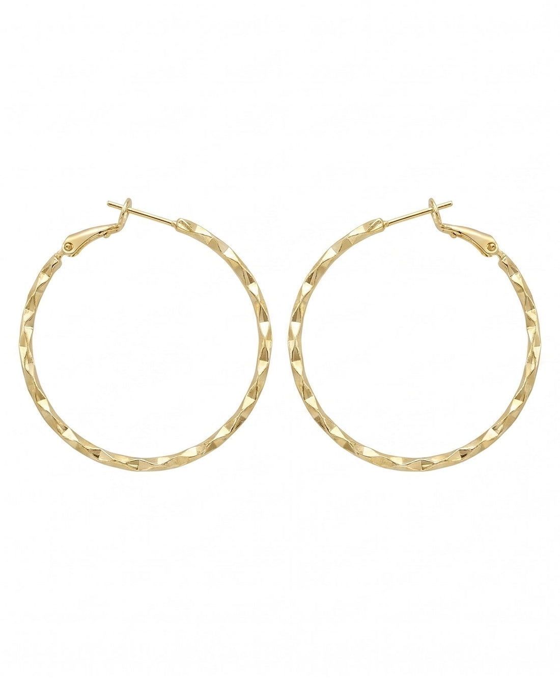 Twisted Gold Rope Hoops