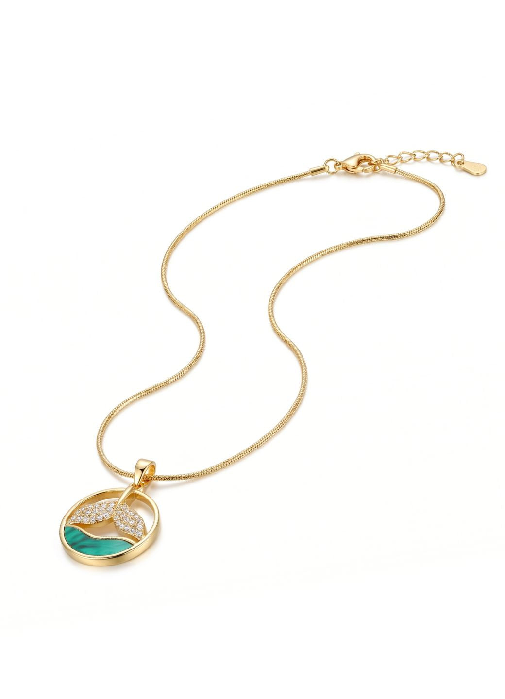Green Stone Pendant Necklace