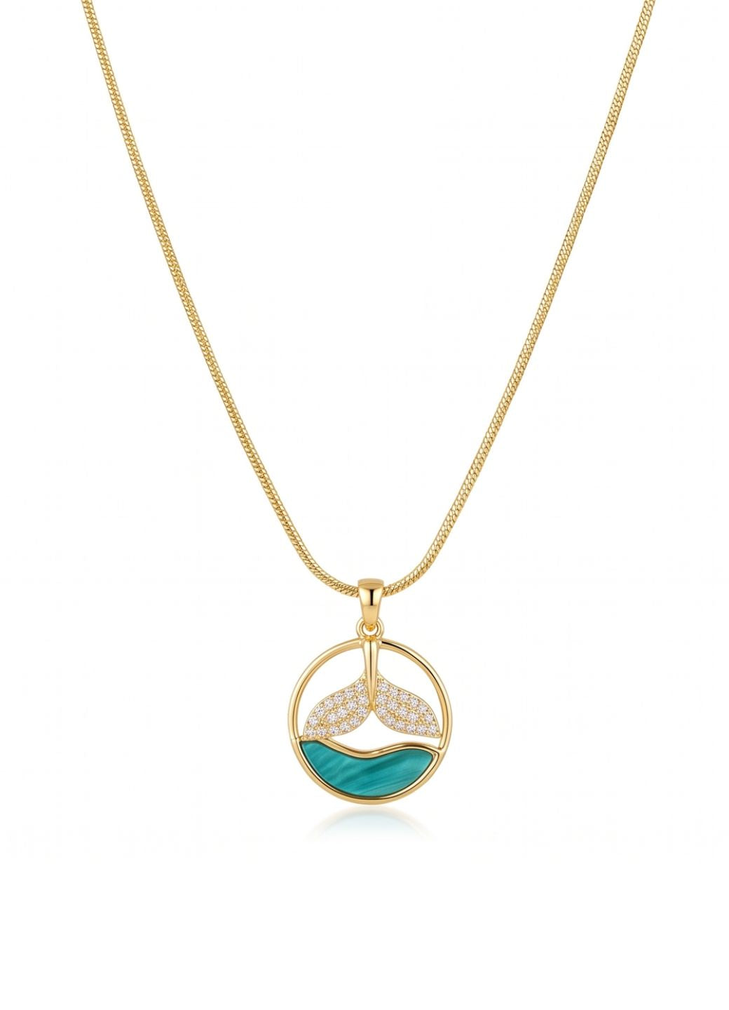 Green Stone Pendant Necklace