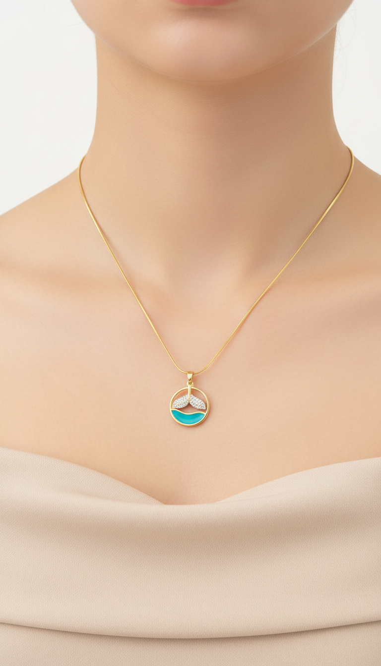 Green Stone Pendant Necklace