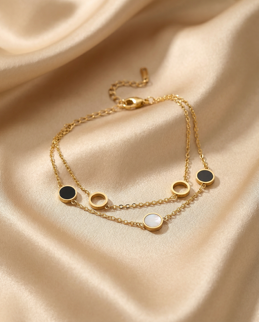Layered Circle Charm Bracelet