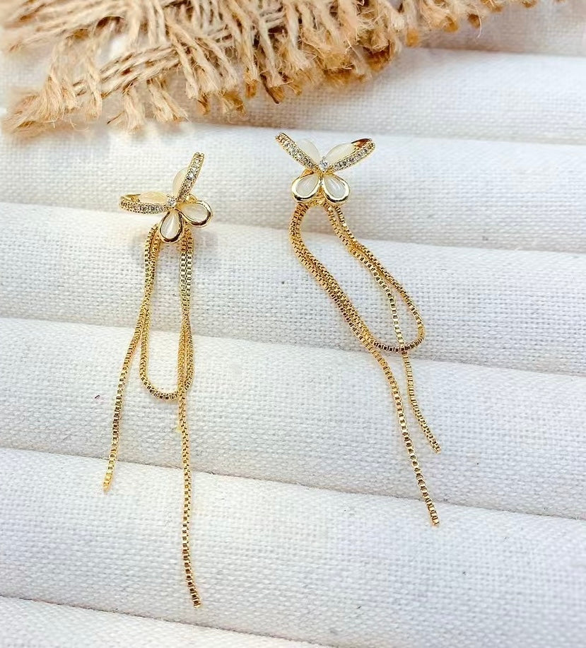 Butterfly Chain Drop Earrings