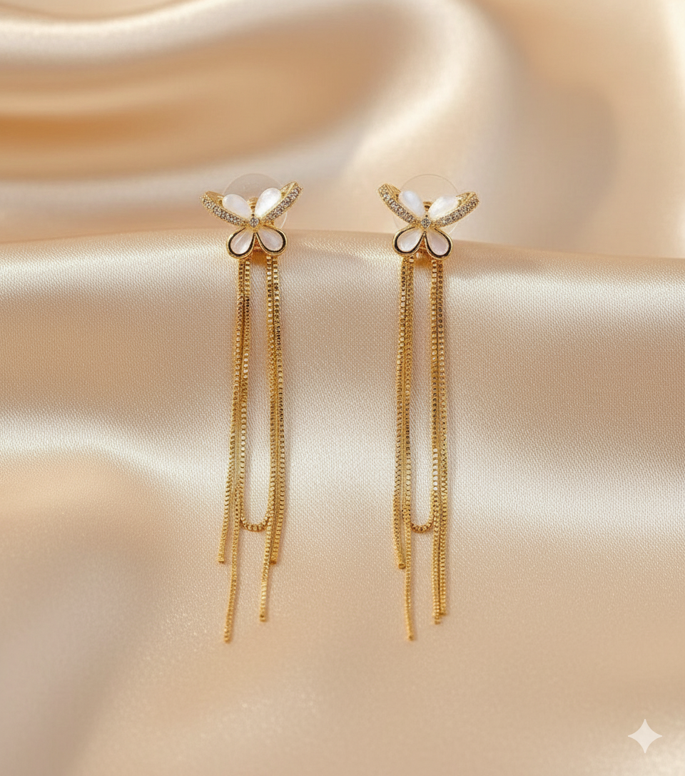 Butterfly Chain Drop Earrings