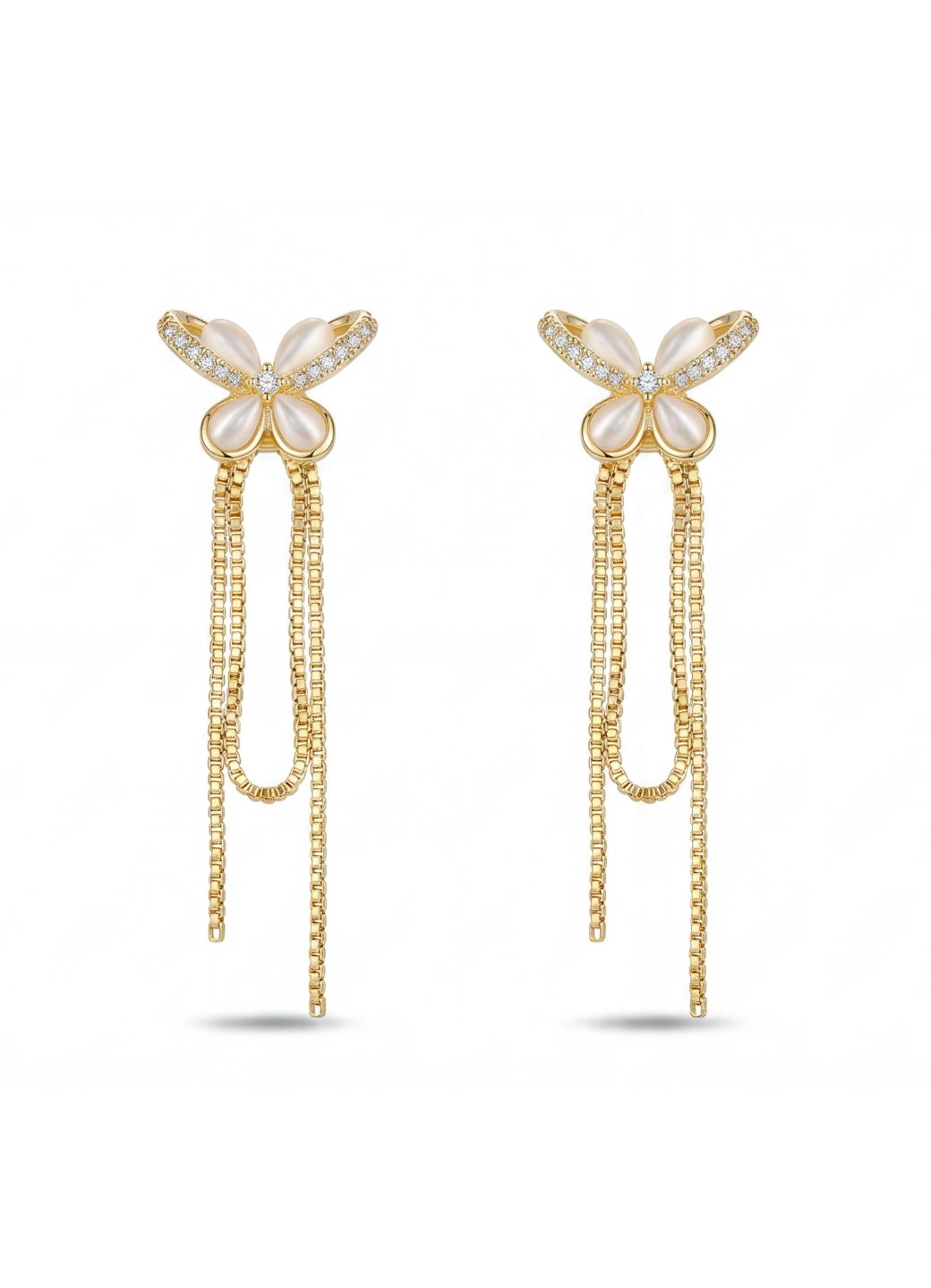 Butterfly Chain Drop Earrings