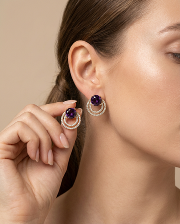 Diamond Halo Stud Earrings