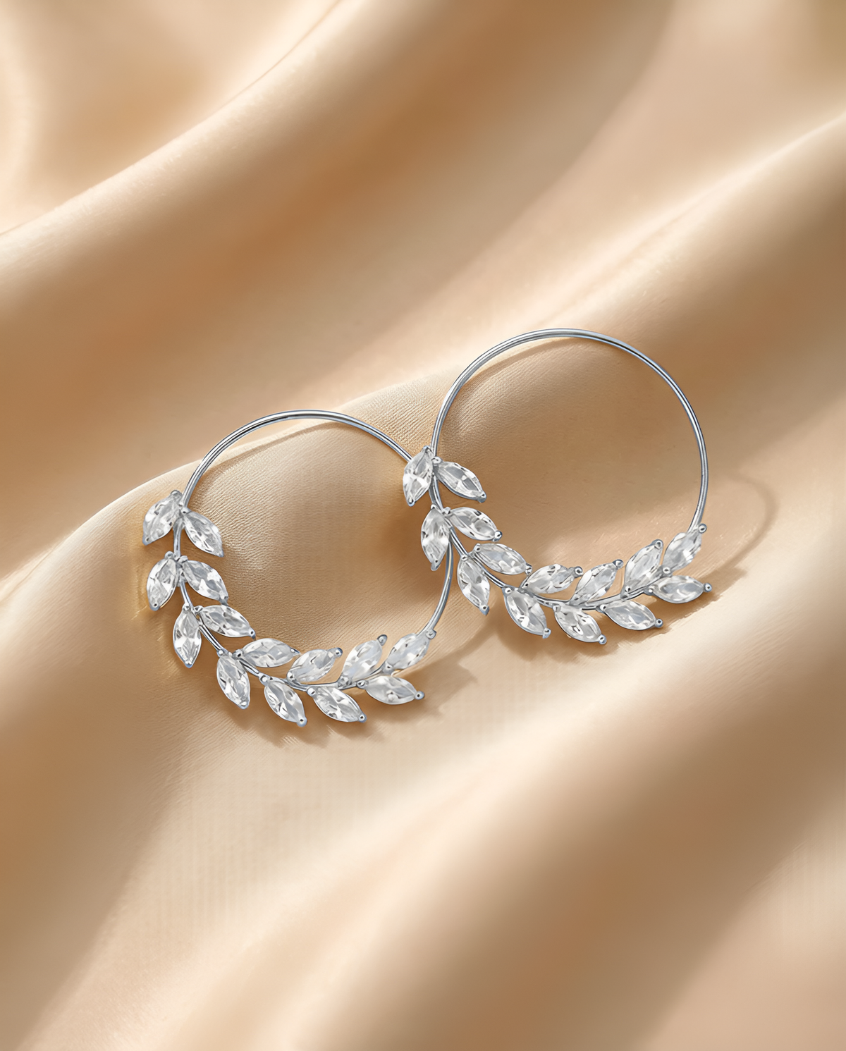 Silver Leaf Vine Hoops