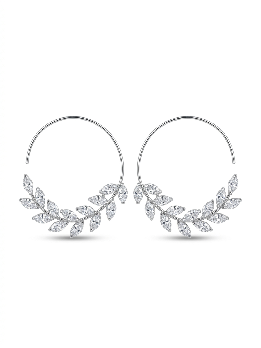 Silver Leaf Vine Hoops