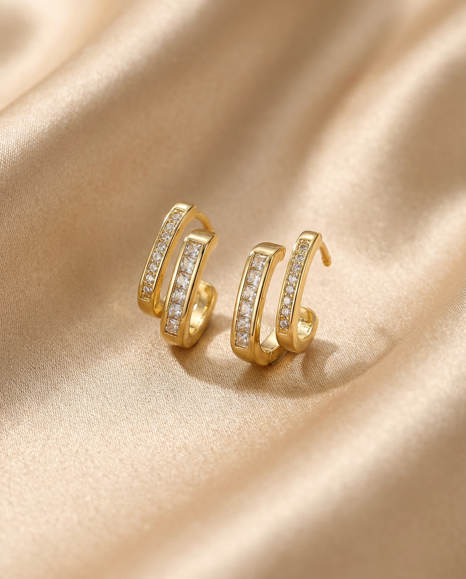 Interlocking Double Earrings