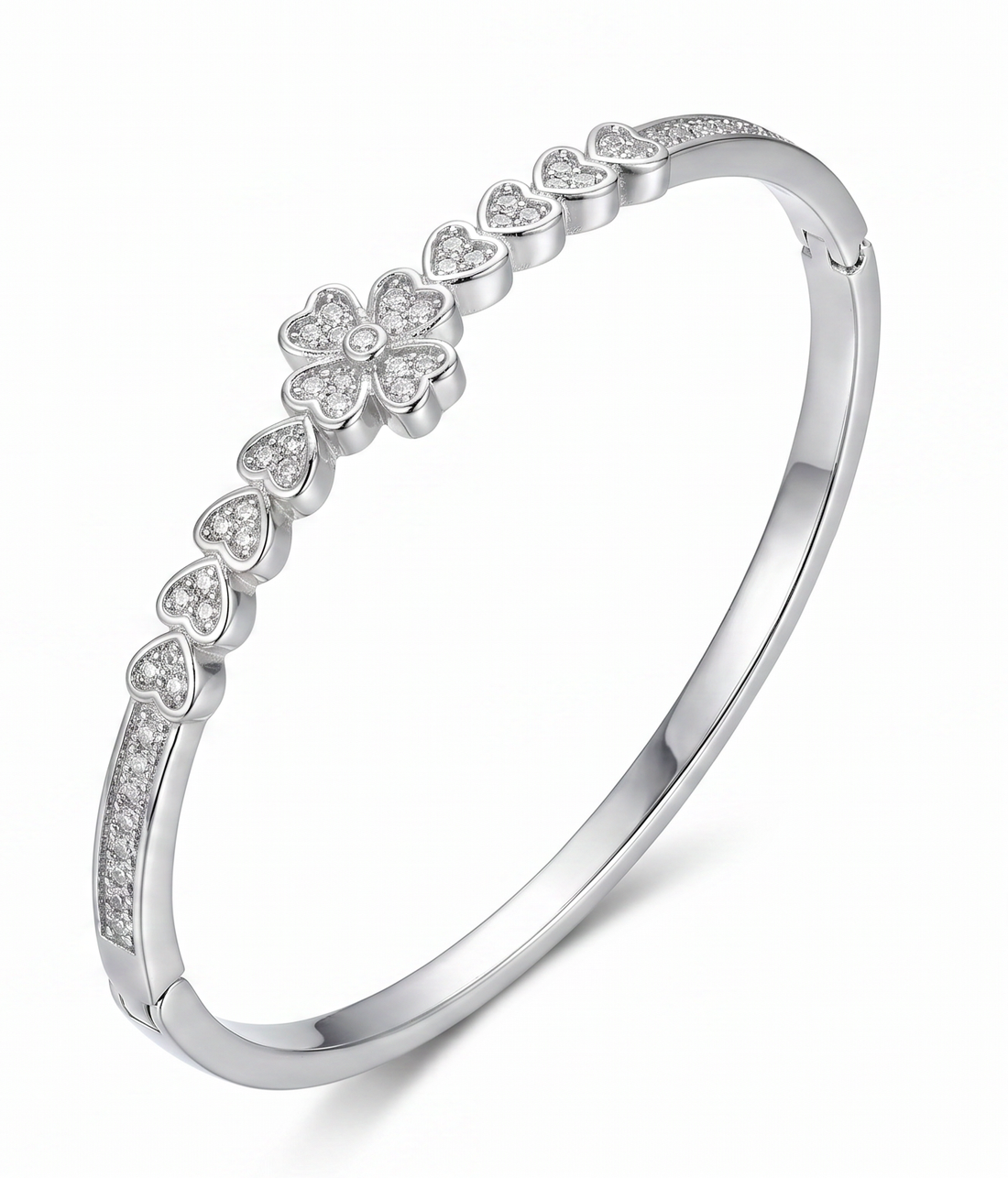 Heart Link Flower Bracelet