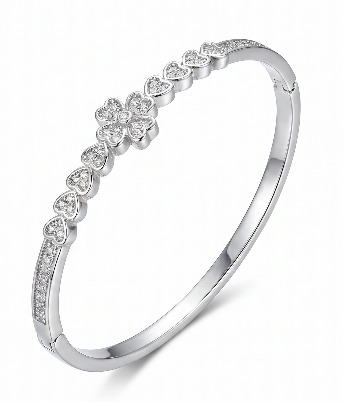 Heart Link Flower Bracelet