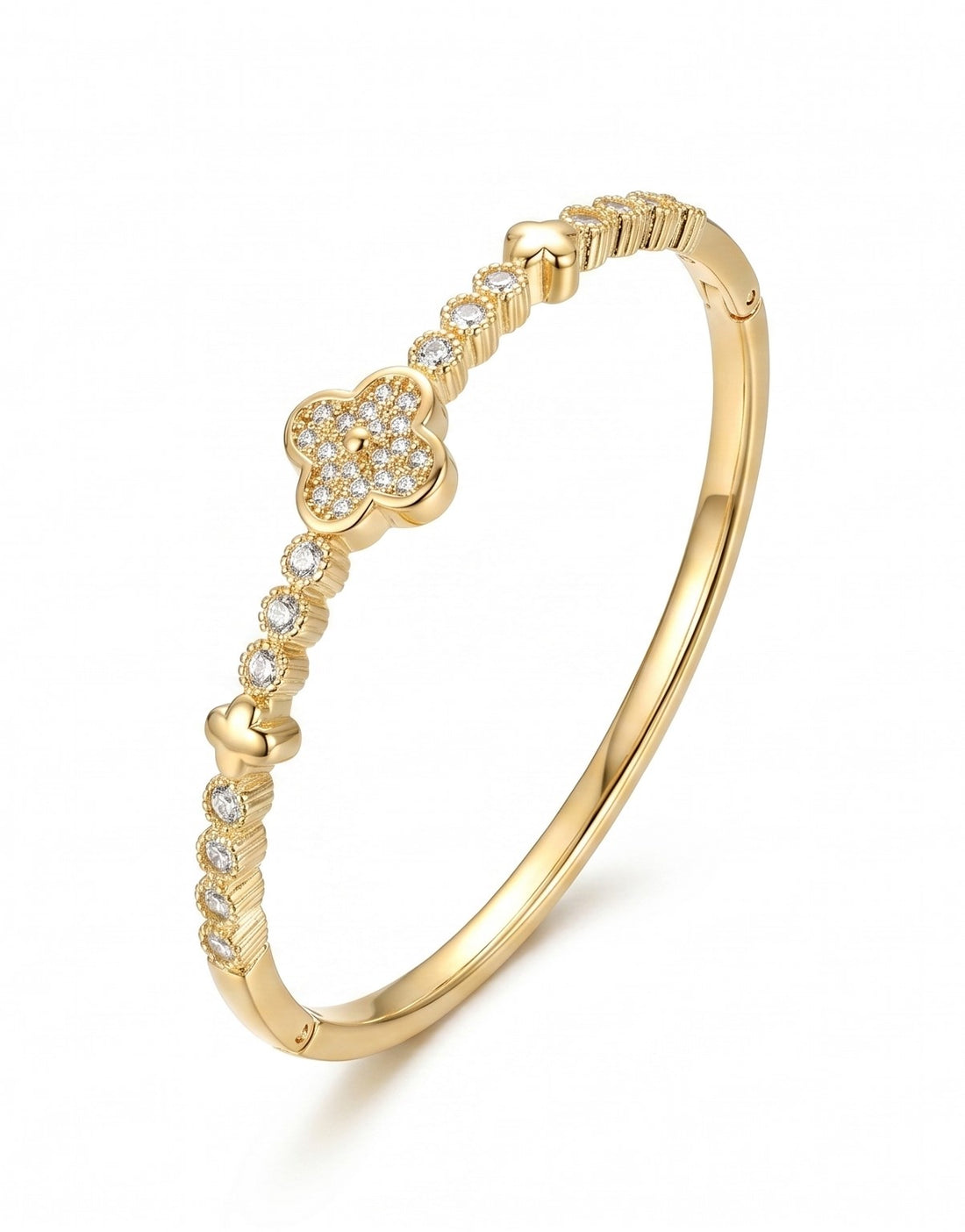 Clover Heart Pave Bracelet