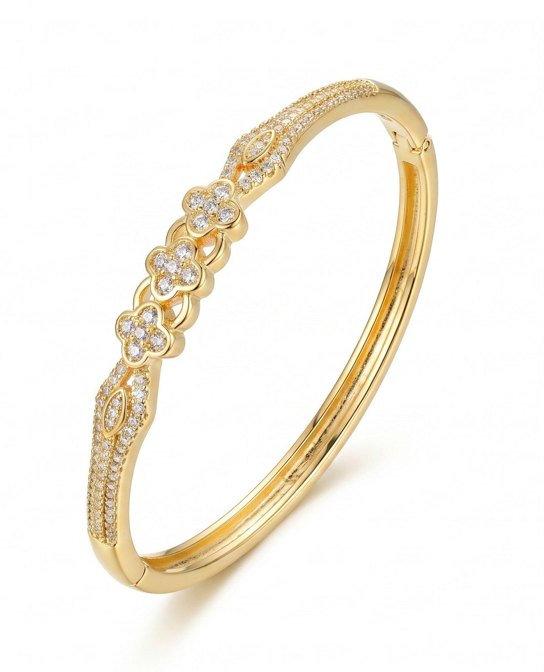 Clover Row Pave Bracelet