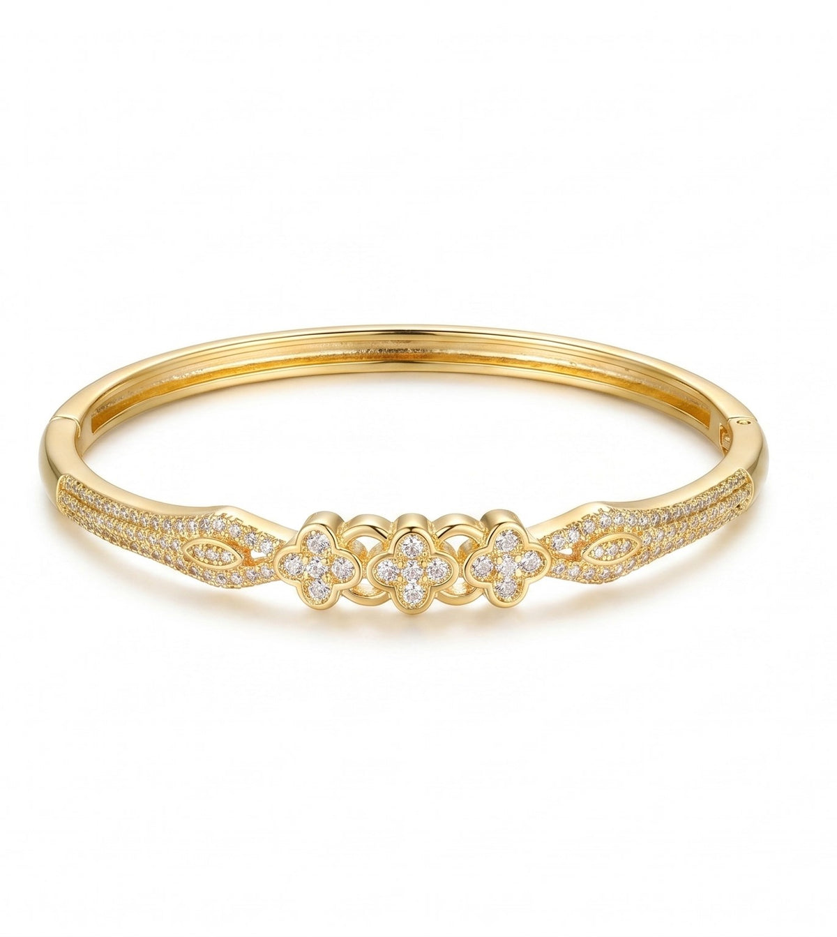 Clover Row Pave Bracelet