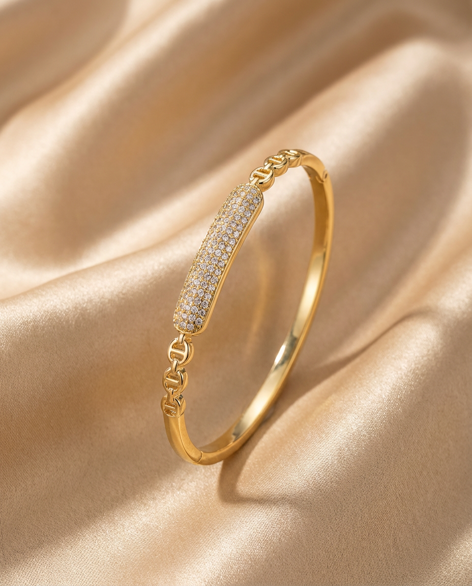 Pave Bar Station Bracelet