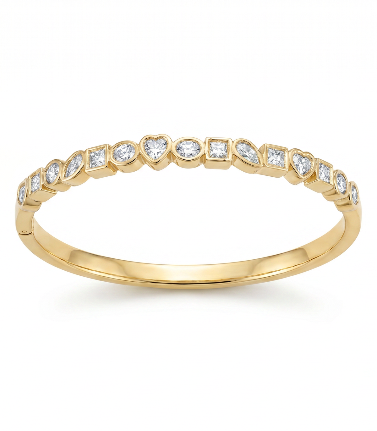 Mixed Shape Crystal Bangle