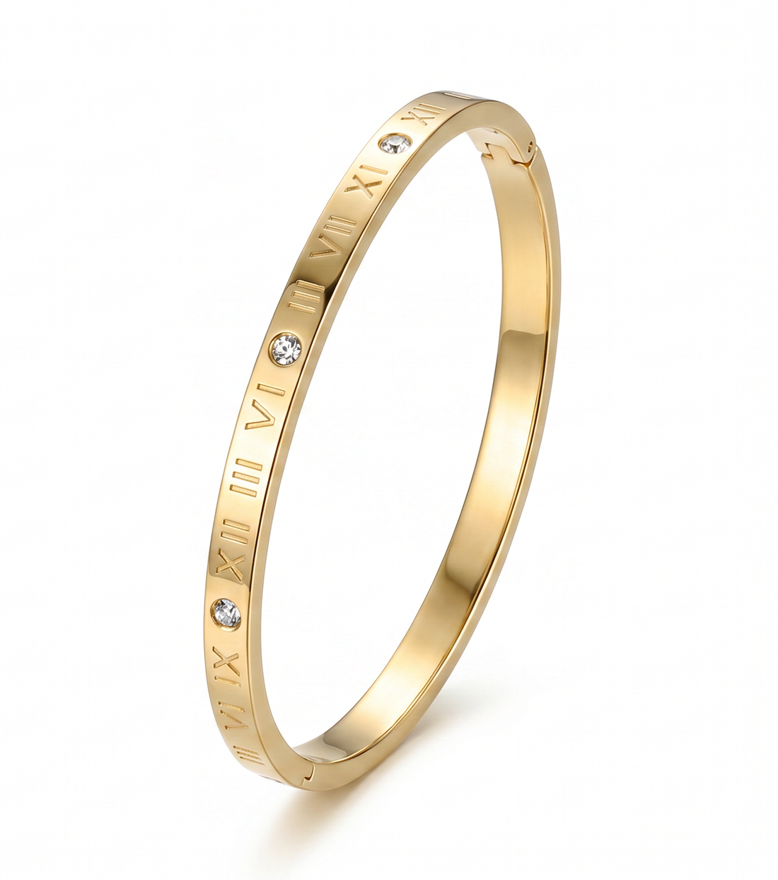 Roman Numeral Engraved Bracelet