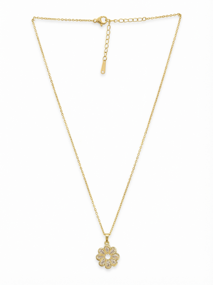 Crystal Daisy Pendant Necklace
