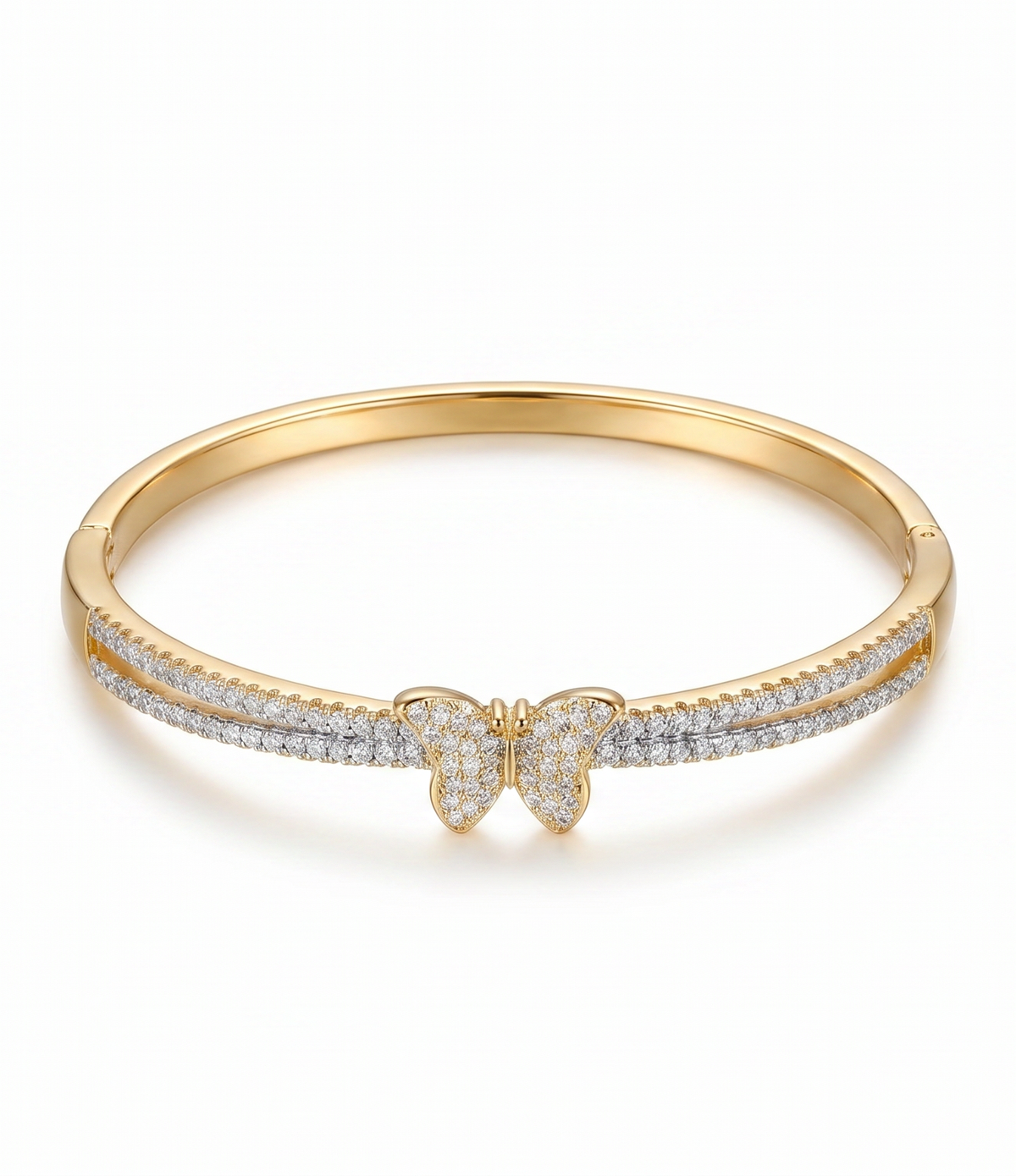 Pave Butterfly Cuff Bangle