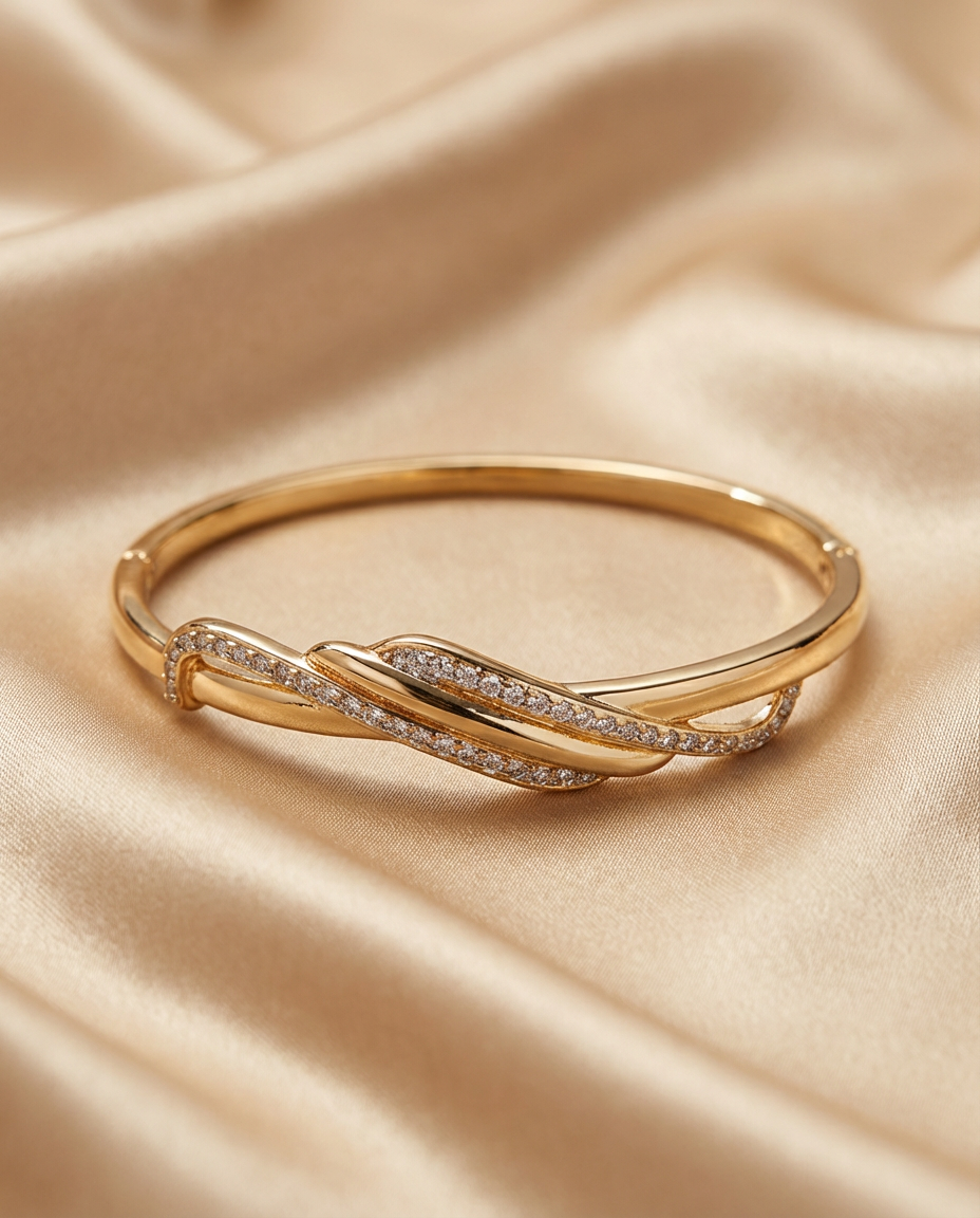Twisted Braid Pave Bracelet