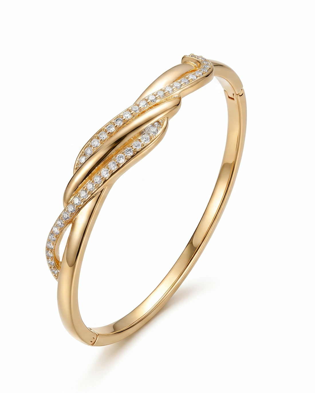 Twisted Braid Pave Bracelet