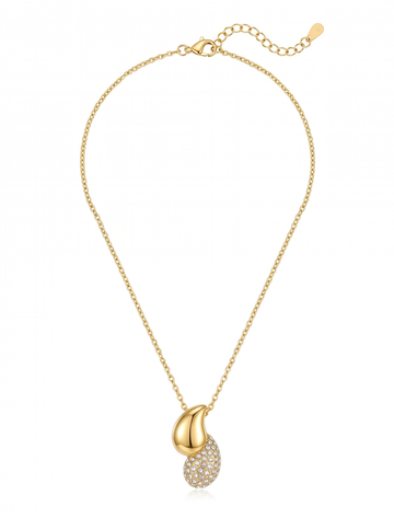 Dual Charm Pavé Pendant Necklace
