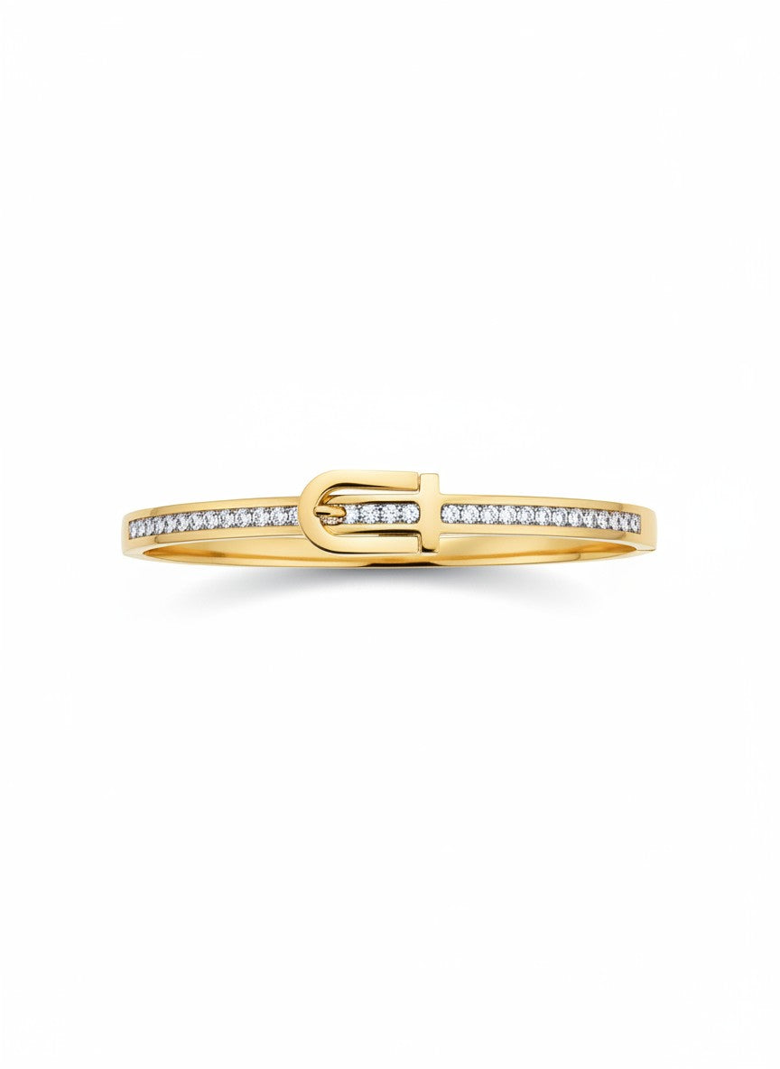 Crystal Buckle Slim Bracelet
