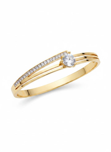 Diagonal Pavé Solitaire Bracelet