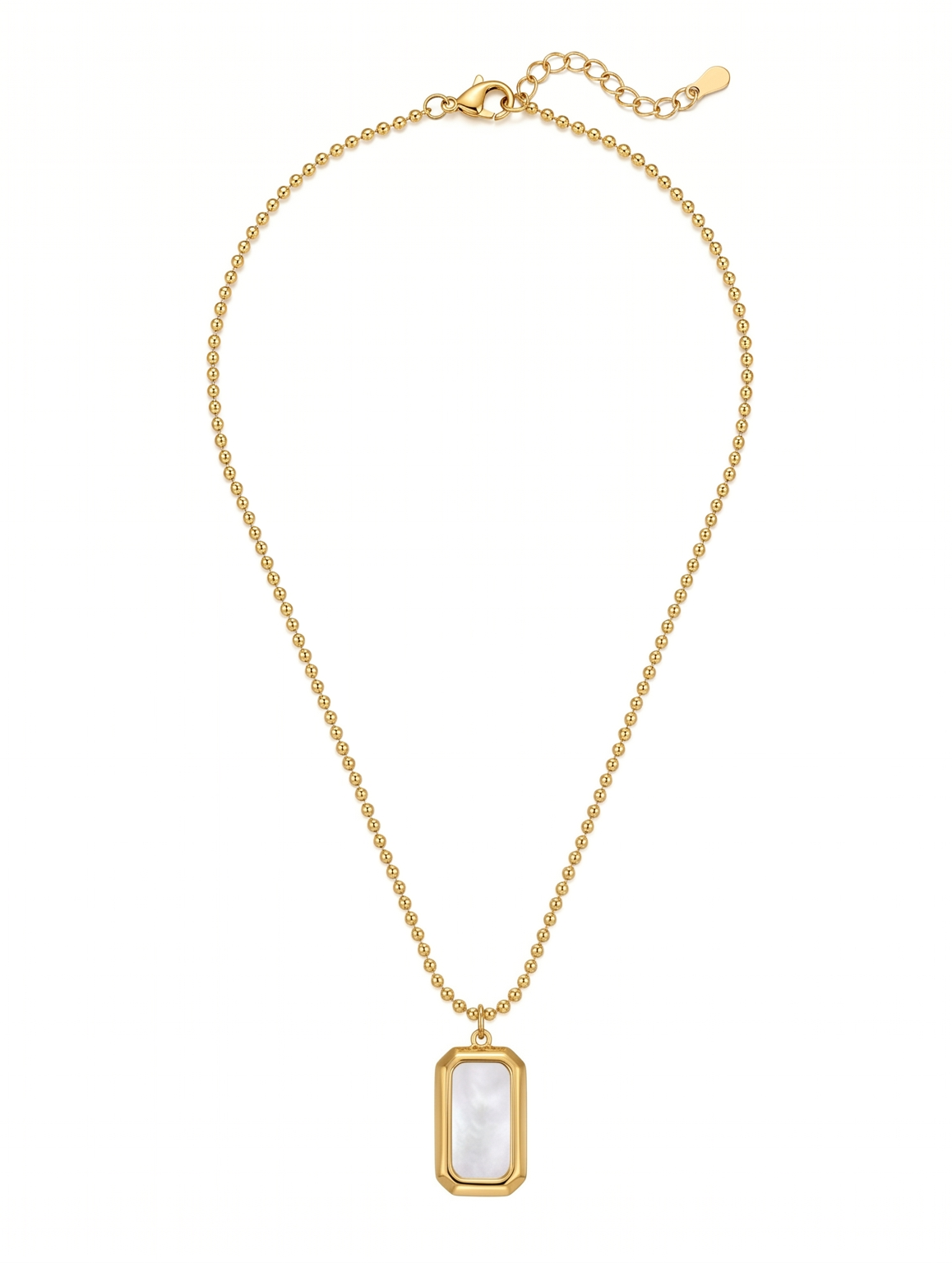 Radiant Emerald Cut Pendant Chain Necklace