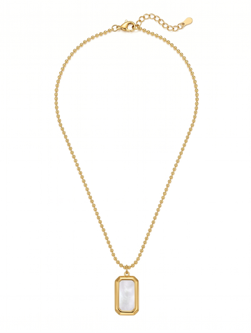 Radiant Emerald Cut Pendant Chain Necklace