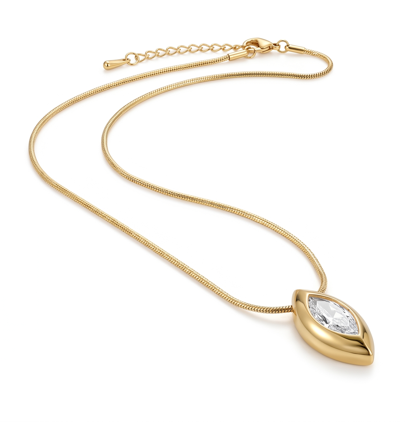 Marquise Crystal Pendant Necklace
