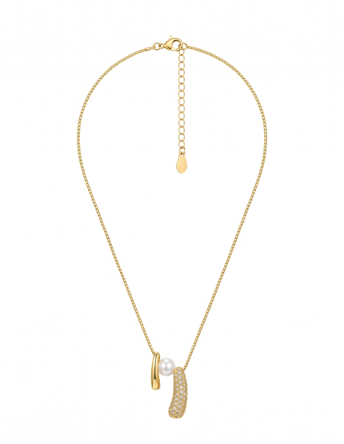 Layered Pendant Y Chain Necklace