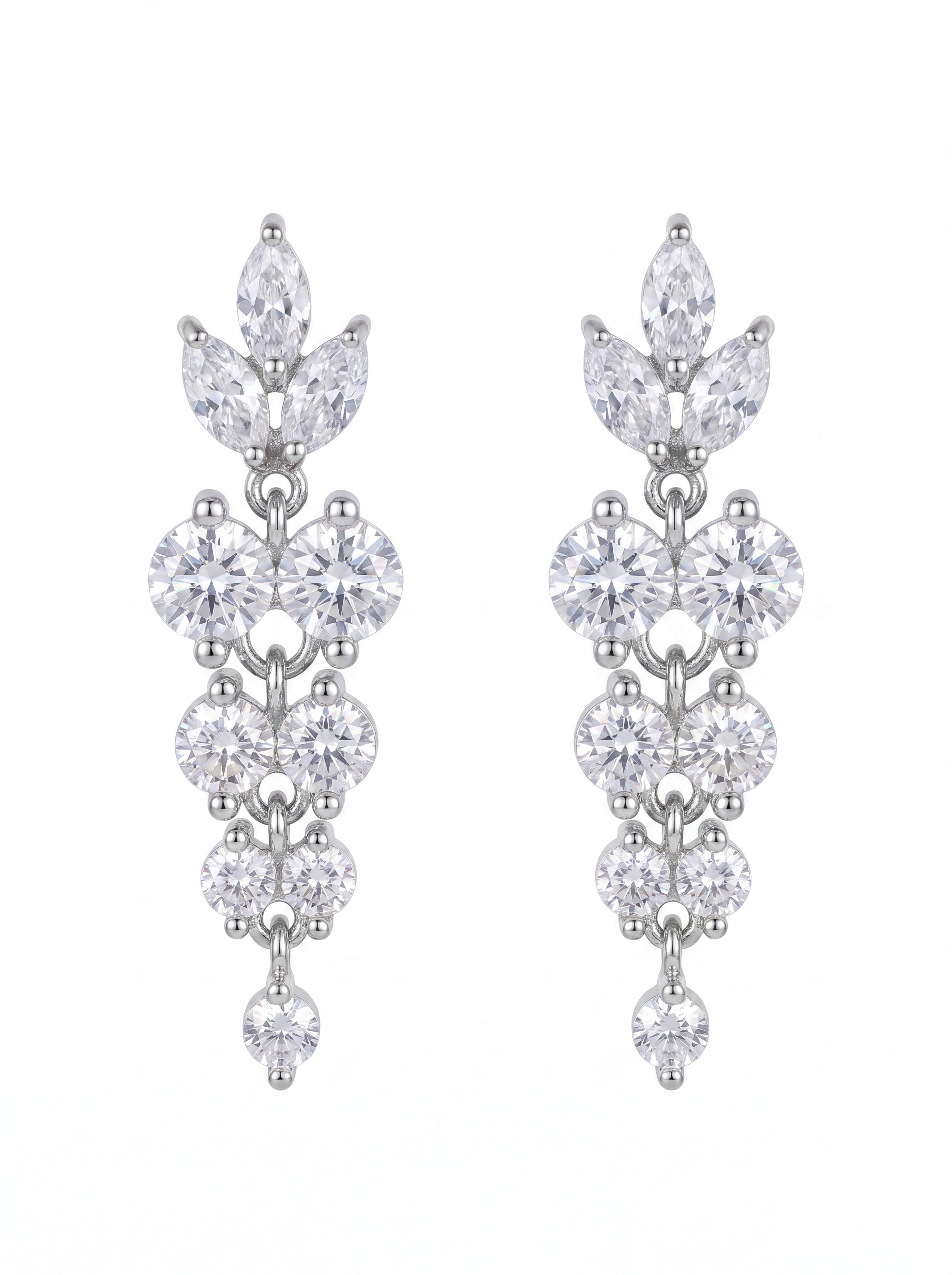 Brilliant Cascading Crystal Drop Earrings