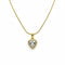 Golden Heart Crystal Pendant Necklace
