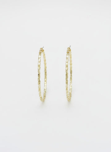 Delicate Pavé Gold Hoop Earrings
