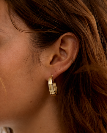 Slim Gold Huggie Hoop Earrings