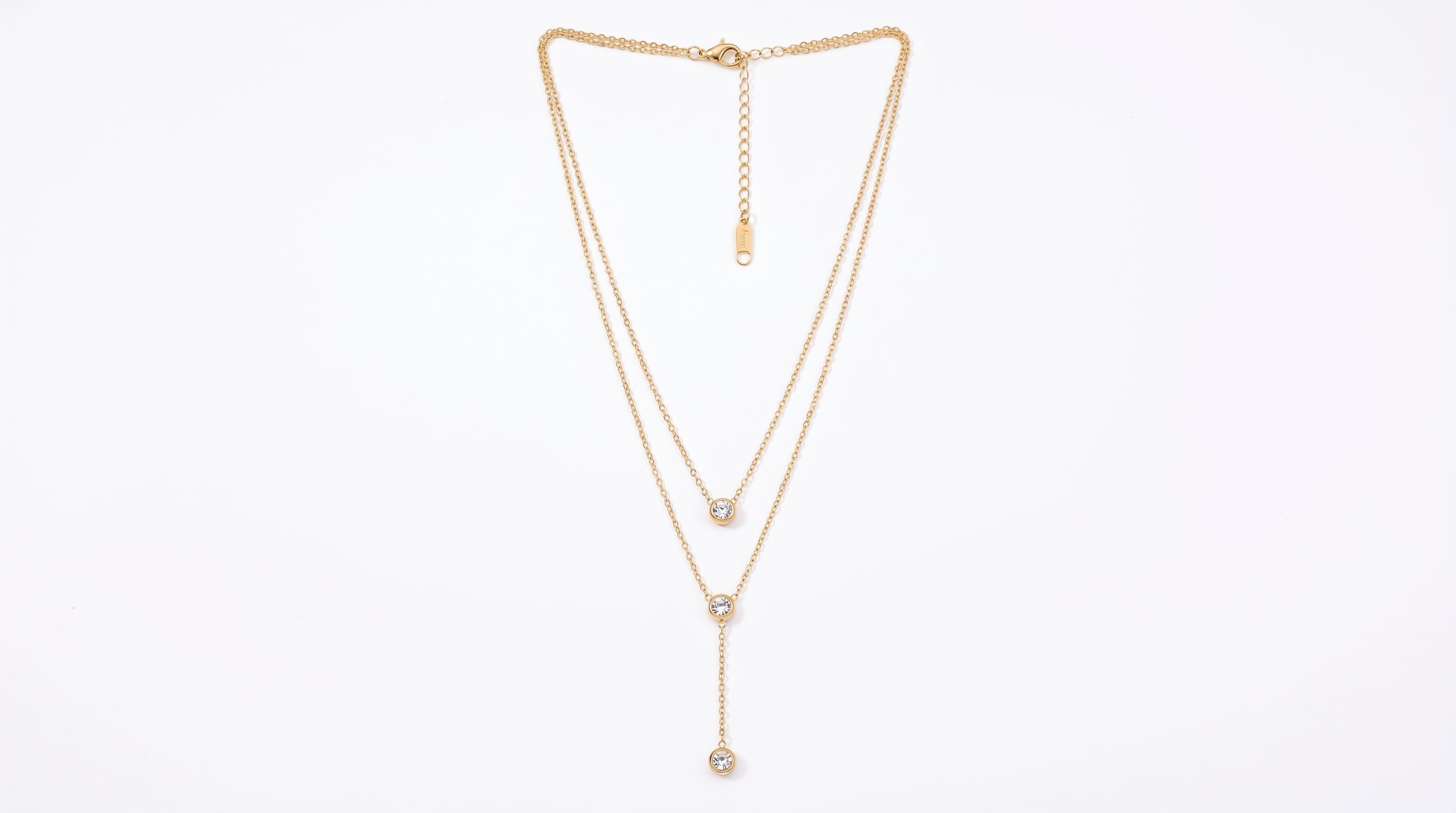 Layered Bar Drop Pendant Necklace
