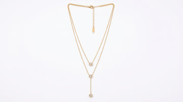 Layered Bar Drop Pendant Necklace